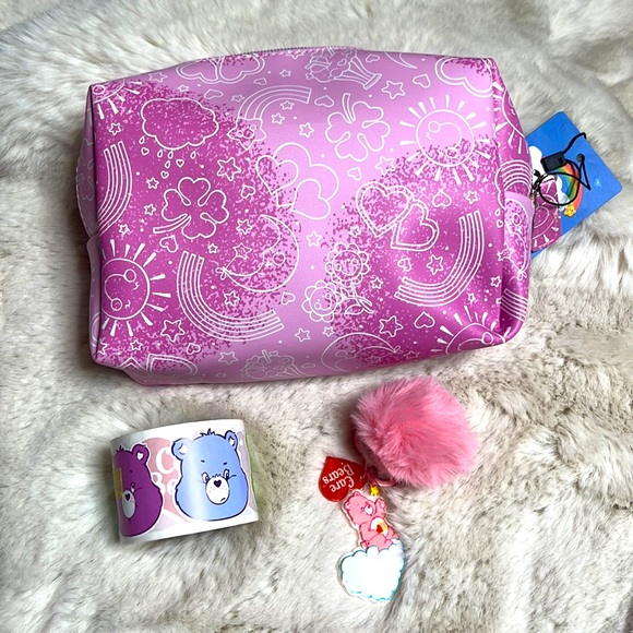 New Care Bears makeup bag bundle stickers keychain - Picture 14 of 14
